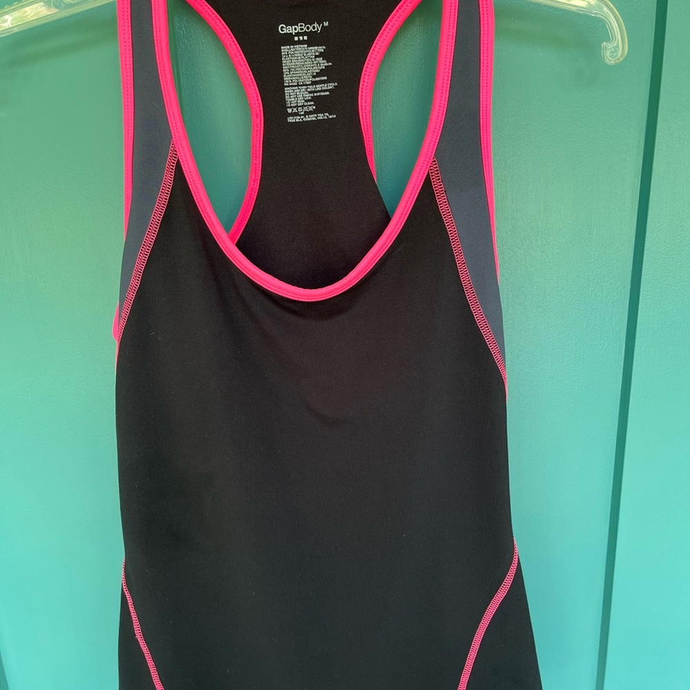 Black , Gray and Pink Women's Workout Top